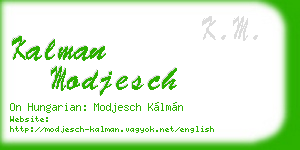 kalman modjesch business card